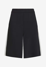 P.A.R.O.S.H. Elasticated Bermuda Shorts Black D210178BPANTY26_812