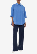 P.A.R.O.S.H. Canyox Buttoned Pleated Shirt Blue D381304CANYOX26_046