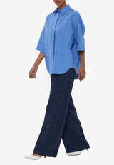 P.A.R.O.S.H. Canyox Buttoned Pleated Shirt Blue D381304CANYOX26_046