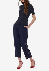 P.A.R.O.S.H. Cipria Crewneck Knit Top Blue D540610CIPRIA26_012