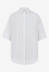 P.A.R.O.S.H. Canyox Buttoned Pleated Shirt White D381304CANYOX26_001