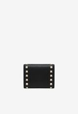 Valentino Garavani Rockstud Grained Trifold Wallet 7W2P0AJ1VSH/R_VALE-0NO_100-U