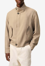 AMI PARIS Harrington Woven Jacket Beige HJK876WV0194_A036