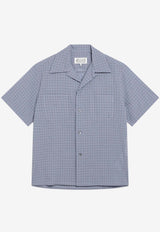 Maison Margiela Checked Bowling Shirt Light Blue S50DR0013M35726/S_MARGI-482F