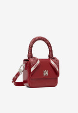 Amiri Nano MA Grained Leather Handbag Red AWHABA1049_633