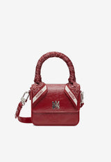 Amiri Nano MA Grained Leather Handbag Red AWHABA1049_633
