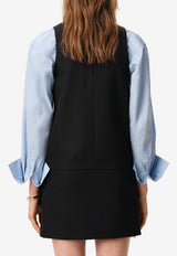 AMI PARIS Mini Buckled Dress Black FDR641WV0195_001
