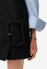 AMI PARIS Mini Buckled Dress Black FDR641WV0195_001