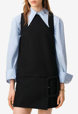 AMI PARIS Mini Buckled Dress Black FDR641WV0195_001