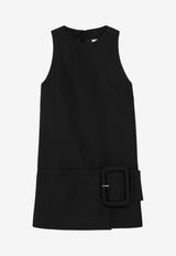 AMI PARIS Mini Buckled Dress Black FDR641WV0195_001