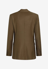 Burberry Tailored Single-Breasted Wool and Mohair Jacket Brown 8126168174076/S_BURBE-C5357