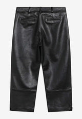 The Frankie Shop Lior Leather Capri Pants Black PAFS21789LE/S_THE-100