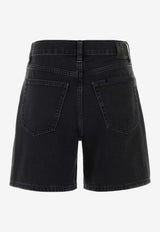Anine Bing Delaney Mini Denim Shorts Black A0512435_VTG3
