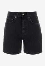 Anine Bing Delaney Mini Denim Shorts Black A0512435_VTG3