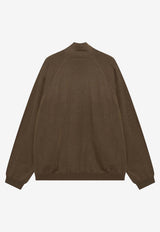 The Frankie Shop Baxe Knit Bomber Jacket Brown CAFS21824WO/S_THE-285