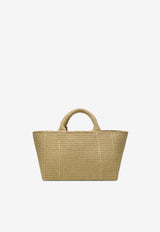 Prada Logo Lettering Raffia Tote Bag Natural 1BG635OUO2M2T/S_PRADA-F0018
