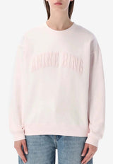 Anine Bing Spencer Logo Sweatshirt Pink A0812034_PKI1