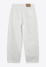 AMI PARIS Ami De Coeur Buttoned Pants White HTR871DE0126/S_AMI-136
