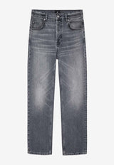 Anine Bing Kate Washed Denim Pants Gray A0612207_GRY36