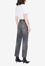 Anine Bing Kate Washed Denim Pants Gray A0612207_GRY36