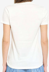 Moncler Logo Patch T-shirt Natural L10938C73200V8058_033