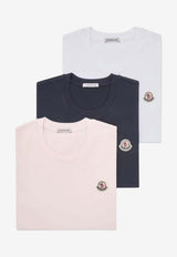 Moncler Logo Patch T-shirts - Set of 3 Multicolor L10938C0005489B8U_3PC