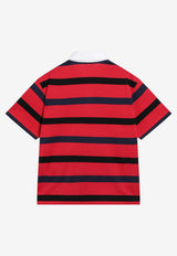Prada Striped Polo T-shirt Red UJN989OOO19FA/S_PRADA-F0E7D