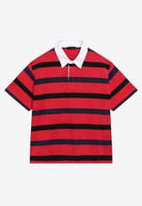 Prada Striped Polo T-shirt Red UJN989OOO19FA/S_PRADA-F0E7D