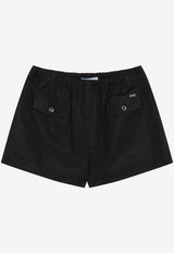 Prada Elasticated Poplin Shorts Black P235KOOO1XV2/S_PRADA-F0002