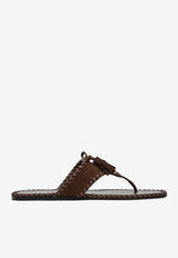 Prada Tassel Suede Thong Sandals Brown 1Y389O005008/S_PRADA-F0324