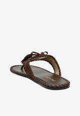 Prada Tassel Suede Thong Sandals Brown 1Y389O005008/S_PRADA-F0324