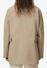 AMI PARIS Oversized Worker Jacket Beige UJK880CO0212_A036