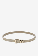 Brunello Cucinelli Croc-Embossed Leather Belt Beige MAUAL253LE/S_CUCIN-C058