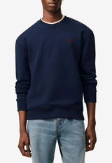 AMI PARIS Ami De Coeur Sweatshirt Blue BFUSW035730_430