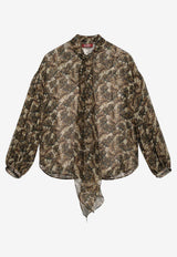 Max Mara Ballata Printed Chiffon Blouse Multicolor MSTBALLATASI/S_MAXMS-003