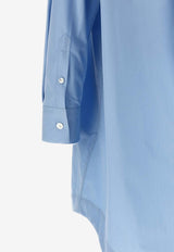 AMI PARIS Ami De Coeur Wide-Fit Shirt Dress Light Blue UDR663CO0063_484