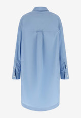 AMI PARIS Ami De Coeur Wide-Fit Shirt Dress Light Blue UDR663CO0063_484