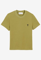 AMI PARIS Ami De Coeur Cropped T-shirt Green FTS347724_A035