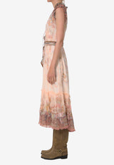 Zimmermann Alchemy Midi Fluid Dress Multicolor 7280DS262--PKP