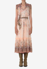 Zimmermann Alchemy Midi Fluid Dress Multicolor 7280DS262--PKP