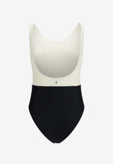 AMI PARIS Two-Tone One-Piece Swimsuit Monochrome FBW313AW0011_1360