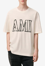 AMI PARIS Maxi Logo Boxy T-shirt White UTS380726_136