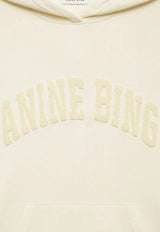 Anine Bing Harvey Logo Hooded Sweatshirt Yellow A0811858_WKHA3