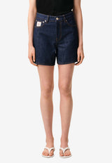 AMI PARIS Heritage Label Shorts Blue FSO839DE0122_402