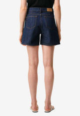 AMI PARIS Heritage Label Shorts Blue FSO839DE0122_402