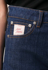 AMI PARIS Heritage Label Shorts Blue FSO839DE0122_402