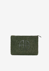 Anine Bing Rio Logo Pouch Bag Military Green A1311833_AYG27