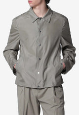 Brunello Cucinelli Silk Buttoned Jacket Green MZ4216541SI/S_CUCIN-C965