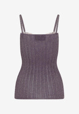Lace-Trimmed Knit Top