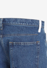 Tapered Straight-Leg Jeans